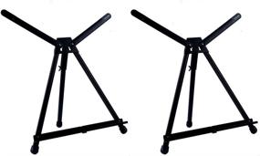 img 4 attached to Mont Marte Signature Tabletop Easel 2 Pack with Extendable Wings, Supports Canvases up to 20in (50cm) in Height, Adjustable Angle, Comes with Convenient Carry Bag