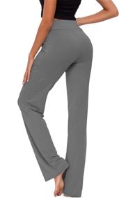 img 1 attached to Women's Activewear Sweatpants - Straight-Leg Yoga Pants with Pockets, Comfy Modal, Drawstring Waist, Loose Fit for Lounge, Running, and Casual Activities