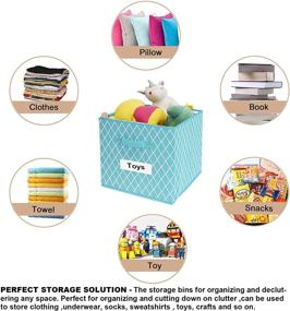 img 3 attached to Storage Foldable Container Organizer Playroom Storage & Organization