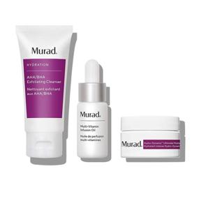 img 3 attached to Murad Hydrate Trial Kit – Nourishing Skincare Set with AHA/BHA Exfoliating Cleanser, Multi-Vitamin Infusion Oil & Hydro-Dynamic Ultimate Facial Moisturizer – Daily Skincare Protection Kit