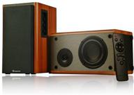 wohome s106 80w powered bookshelf speakers: bluetooth/rca/opt, wooden enclosure, active home theater speaker (pair) logo