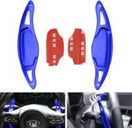 улучшите свой опыт вождения kia stinger (ck) с помощью ijdmtoy sports blue cnc billet aluminum steering wheel larger paddle shifter extension covers для моделей с 2018 года и новее логотип