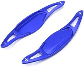 img 3 attached to Улучшите свой опыт вождения Kia Stinger (CK) с помощью iJDMTOY Sports Blue CNC Billet Aluminum Steering Wheel Larger Paddle Shifter Extension Covers для моделей с 2018 года и новее