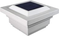 🌞 classy caps sl078w regal pvc solar post cap in white - 4" x 4" for elegant illumination logo