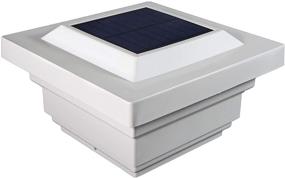 img 4 attached to 🌞 Classy Caps SL078W Regal PVC Solar Post Cap in White - 4" x 4" for Elegant Illumination