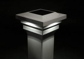 img 2 attached to 🌞 Classy Caps SL078W Regal PVC Solar Post Cap in White - 4" x 4" for Elegant Illumination