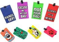 set luggage tags storage holder logo