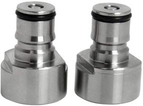 img 2 attached to 🍺 Stainless Steel Ball Lock Coupler Adapters by Kegco