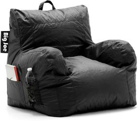 img 4 attached to 😎 Comfortable and Stylish Big Joe Dorm Smartmax in Stretch Limo Black: Perfect Lounger for Your Space