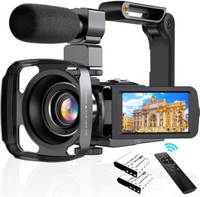 img 4 attached to Camcorder Digital Vlogging Camcorders Microphone Camera & Photo