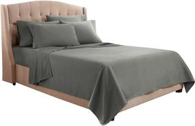 img 4 attached to 🛏️ Clara Clark Premier 1800 Collection Bed Sheet Set with Extra Pillowcases - Wrinkle, Fade & Stain Resistant Sheets