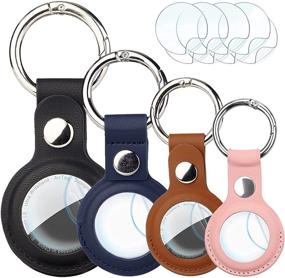 img 4 attached to Leather Keychain Protectors Compatible Multicolor