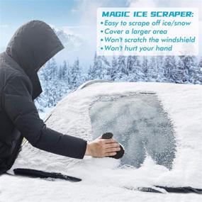 img 3 attached to 🧣 2-Pack Cone Magic Car Ice Scraper with Funnel - Magical Ice Scrapers for Car Windshield, Round Snow Scraper for Christmas Gift
