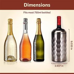 img 1 attached to UMIEN Premium Wine Bottle Chiller - Double Wall, Vacuum Insulated Wine Cooler for 750mL Champagne and Wine Bottles - Iceless Wine Chiller with Up To 6 Hours Cold Retention