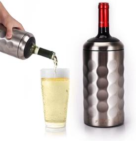 img 4 attached to UMIEN Premium Wine Bottle Chiller - Double Wall, Vacuum Insulated Wine Cooler for 750mL Champagne and Wine Bottles - Iceless Wine Chiller with Up To 6 Hours Cold Retention