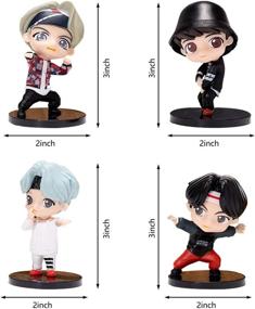 img 3 attached to 🎂 Kinper 7PCS BTS Cake Toppers: Authentic Standing Position Action Figures for Unforgettable BTS Birthday Party Decorations