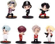 🎂 kinper 7pcs bts cake toppers: authentic standing position action figures for unforgettable bts birthday party decorations логотип