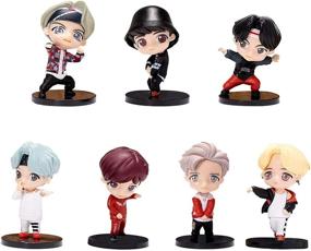 img 4 attached to 🎂 Kinper 7PCS BTS Cake Toppers: Authentic Standing Position Action Figures for Unforgettable BTS Birthday Party Decorations