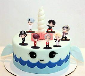 img 2 attached to 🎂 Kinper 7PCS BTS Cake Toppers: Authentic Standing Position Action Figures for Unforgettable BTS Birthday Party Decorations