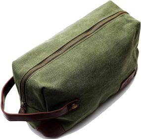 img 3 attached to 💼 Vetelli Marco Vintage Canvas Toiletry Bag: Travel in Style with Waterproof Dopp Kits!