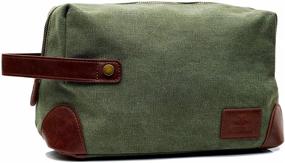 img 4 attached to 💼 Vetelli Marco Vintage Canvas Toiletry Bag: Travel in Style with Waterproof Dopp Kits!