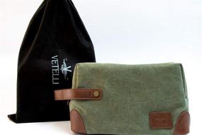 img 1 attached to 💼 Vetelli Marco Vintage Canvas Toiletry Bag: Travel in Style with Waterproof Dopp Kits!