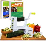 spiralife pro vegetable spiralizer - premium spiral vegetable slicer, zucchini spaghetti maker kitchen utensil with recipe ebook package & 3 blades logo