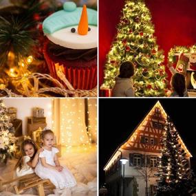 img 2 attached to 🌟 OopsWow 100 LED 39 FT Plug in Fairy String Lights with Light Sensor and Timer | Extendable Indoor/Outdoor Wedding Party Christmas Tree New Year Garden Decor | 100L Warm White