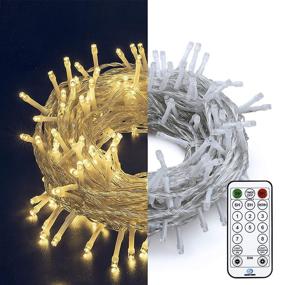 img 4 attached to 🌟 OopsWow 100 LED 39 FT Plug in Fairy String Lights with Light Sensor and Timer | Extendable Indoor/Outdoor Wedding Party Christmas Tree New Year Garden Decor | 100L Warm White