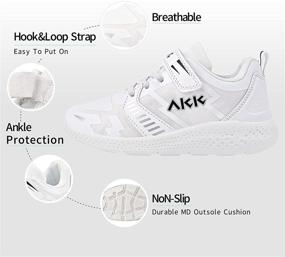 img 1 attached to Akk Kids Sneakers for Boys and Girls - Girls' Athletic Shoes