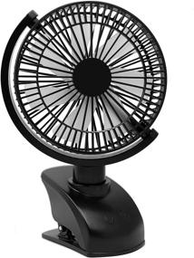 img 4 attached to 🌬️ TianNorth 4000mAh Battery Operated Fan: Powerful 7-inch Desk Fan with 135° Vertical & 90° Horizontal Rotation - Portable Clip-on Fan for Bedroom, Tent, Beach, Treadmill, and Car