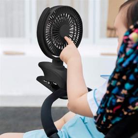 img 1 attached to 🌬️ TianNorth 4000mAh Battery Operated Fan: Powerful 7-inch Desk Fan with 135° Vertical & 90° Horizontal Rotation - Portable Clip-on Fan for Bedroom, Tent, Beach, Treadmill, and Car