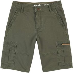 img 4 attached to 🩳 Olive Wrangler Straight Cargo Shorts for Boys' Clothing