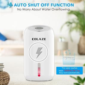img 1 attached to 🌬️ COLAZE Portable Mini Dehumidifiers: Efficient 480 Sq.ft Compact & Quiet Device for Home, Basements, Bedroom, RV, Bathroom, Garage, Closet, Kitchen - 800ML/Day, 7 Color LED Light, 60.8oz Water Tank