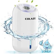 🌬️ colaze portable mini dehumidifiers: efficient 480 sq.ft compact & quiet device for home, basements, bedroom, rv, bathroom, garage, closet, kitchen - 800ml/day, 7 color led light, 60.8oz water tank logo