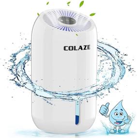 img 4 attached to 🌬️ COLAZE Portable Mini Dehumidifiers: Efficient 480 Sq.ft Compact & Quiet Device for Home, Basements, Bedroom, RV, Bathroom, Garage, Closet, Kitchen - 800ML/Day, 7 Color LED Light, 60.8oz Water Tank