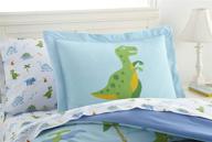 🦖 wildkin 7 piece full bed-in-a-bag set, 100% cotton, includes comforter, flat sheet, fitted sheet, 2 pillowcases, 2 embroidered shams, certified oeko-tex standard 100, bpa-free, olive kids (dinosaur land) logo