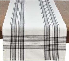 img 3 attached to 🖤 Classic Black Plaid Table Runner Oblong: Timeless Elegance for Any Table Setting