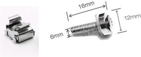 img 3 attached to 🔩 High-quality Lancher 60-Pack M6 x 16mm Screws and Cage Nuts: Ideal for Server Shelf Cabinets and Rack Mount Screw