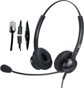 img 4 attached to 🎧 Enhanced Telephone Headset with Noise Cancelling Microphone and Volume Control for Landline Phones - Ideal for Call Centers, Office Phones: Plantronics Dialer, Avaya 9508, Aastra, Digium, Fanvil, Mitel, Nortel