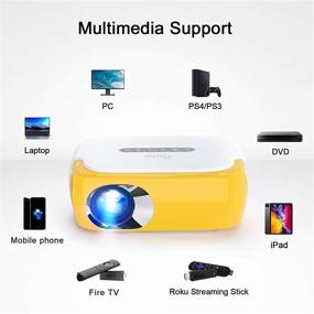 img 1 attached to 🎥 Ultimate Portable Entertainment: ELEPHAS Mini LED Projector - Full Color Video for Cartoon, TV Movie, Kids Gift, Party Game | Home Theater with HDMI USB TV AV Interfaces and Remote Control