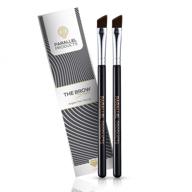 💆 parallel products - the brow brush - (2 pack) - high-quality angled eyebrow brush for powder, cream, gel, and wax logo