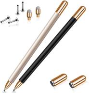 meko universal disc stylus pens with accessories for ipad pencil and all touch screen devices - 2-pack stylus pen for smartphones, tablets, and computers logo