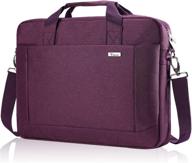 🎒 expandable laptop bag 15.6 15 14 inch briefcase, waterproof computer shoulder messenger bag with tablet sleeve, organizer for men women, business travel college school - purple logo