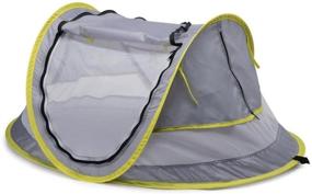 img 3 attached to 🏕️ Гигиеничная детская палатка Hyindoor: Портативная путешественническая кроватка с защитой от солнца UPF 50+, Складная пляжная палатка с москитной сеткой - Незаменимая вещь для путешествия с малышом.