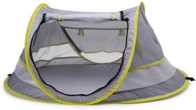 img 2 attached to 🏕️ Гигиеничная детская палатка Hyindoor: Портативная путешественническая кроватка с защитой от солнца UPF 50+, Складная пляжная палатка с москитной сеткой - Незаменимая вещь для путешествия с малышом.