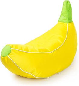 img 4 attached to 🍌 Rickety Rock Waterproof Bean Bag Chair Cover for Kids - Banana Design - Stuffed Animal Storage and Beanless Bean Bag