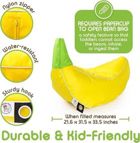 img 2 attached to 🍌 Rickety Rock Waterproof Bean Bag Chair Cover for Kids - Banana Design - Stuffed Animal Storage and Beanless Bean Bag