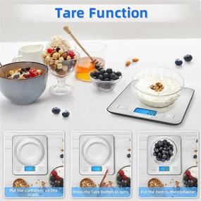 img 3 attached to 🍽️ Fuzion Digital Kitchen Scale: Precise 5000g/11lb x 0.1oz Food Scales for Weight Loss, Cooking, and Baking - 5 Units, Tare Function & Easy Clean Stainless Steel - Battery Included