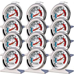 img 1 attached to 🌡️ Accurate 12 Pack Large Dial Thermometer for Refrigerator Freezer